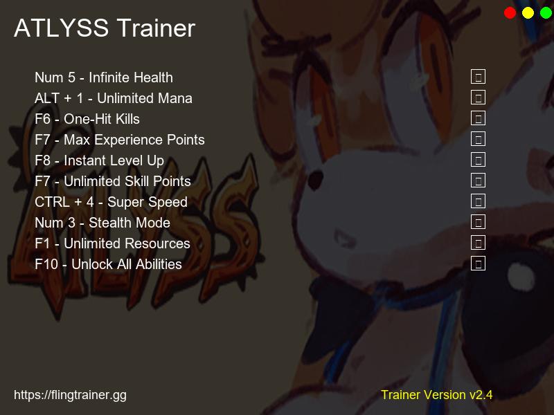 ATLYSS Trainer Fling