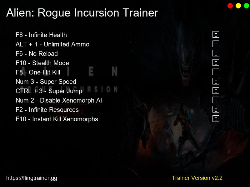 Alien: Rogue Incursion Trainer Fling
