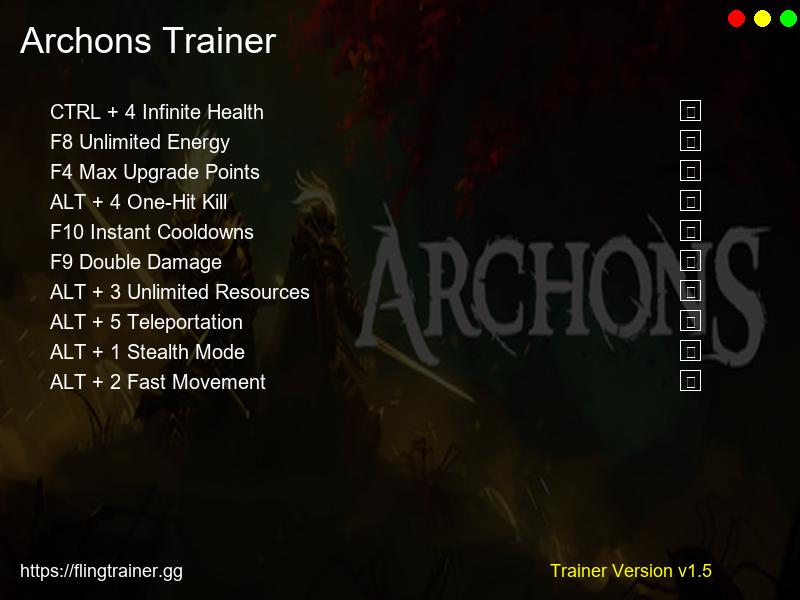 Archons Trainer Fling