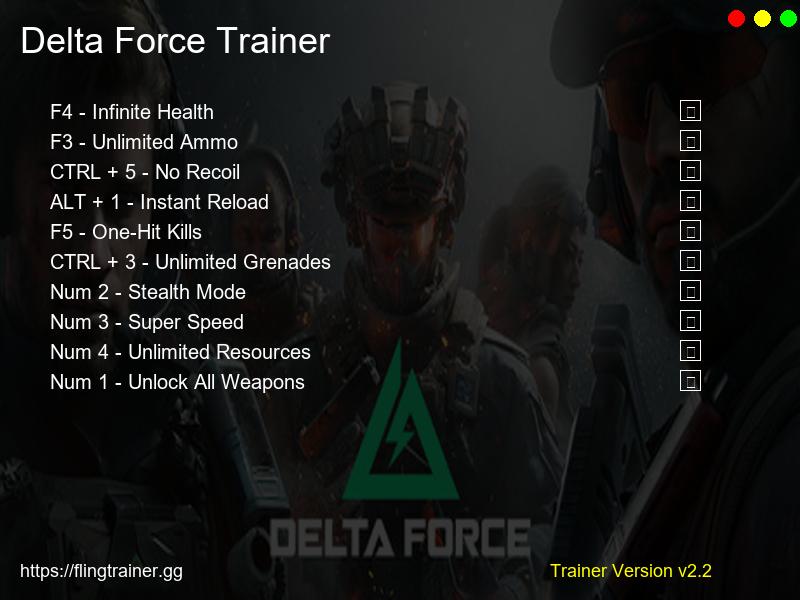 Delta Force Trainer Fling