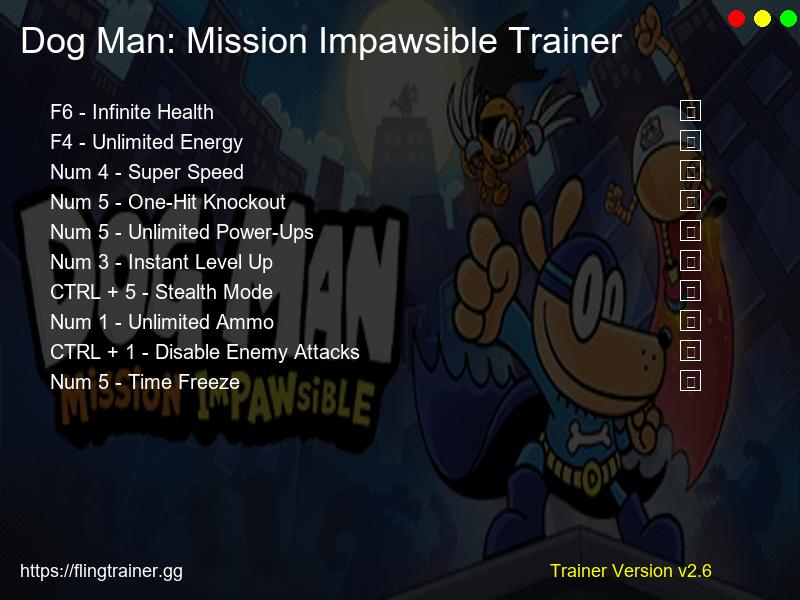 Dog Man: Mission Impawsible Trainer Fling