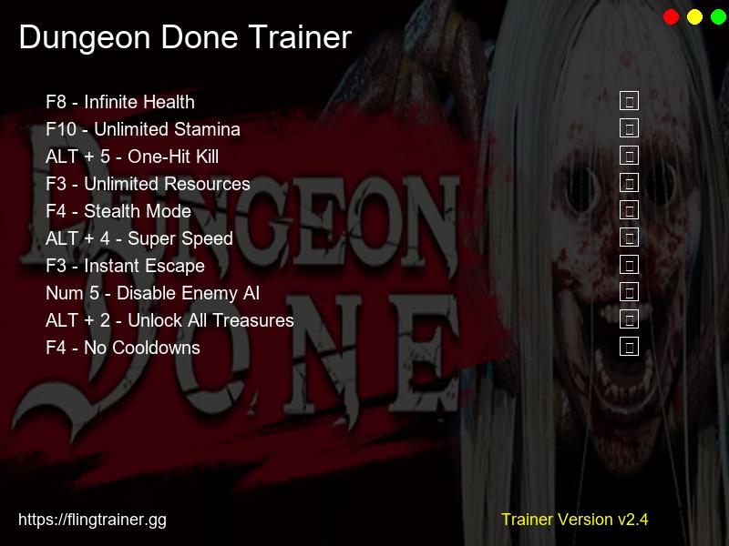 Dungeon Done Trainer Fling