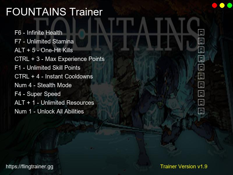 FOUNTAINS Trainer Fling