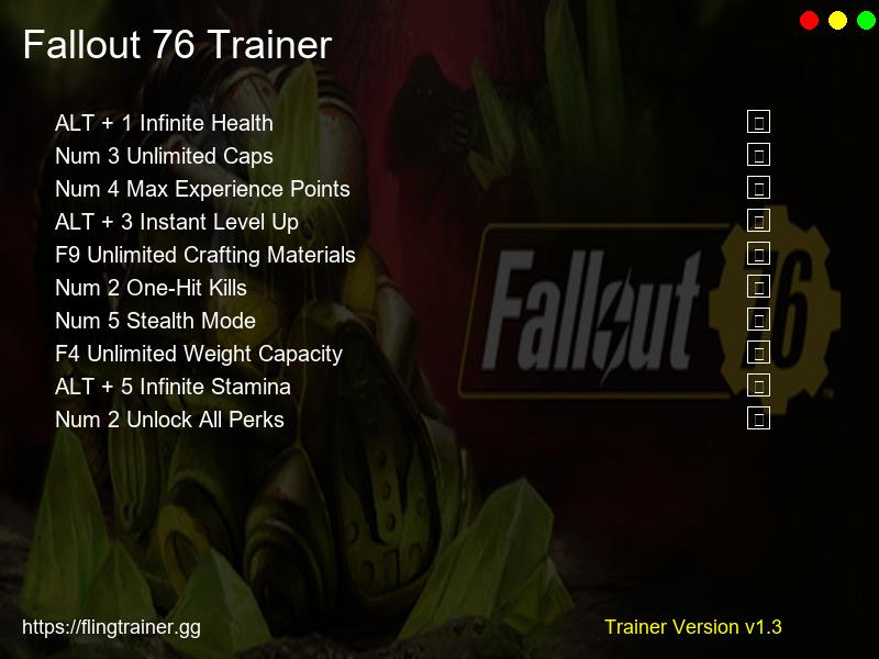 Fallout 76 Trainer Fling
