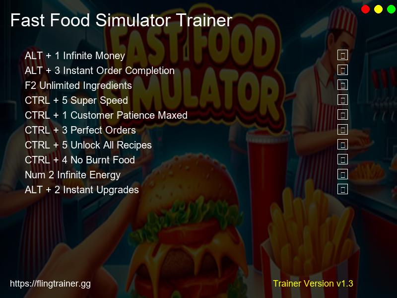 Fast Food Simulator Trainer Fling