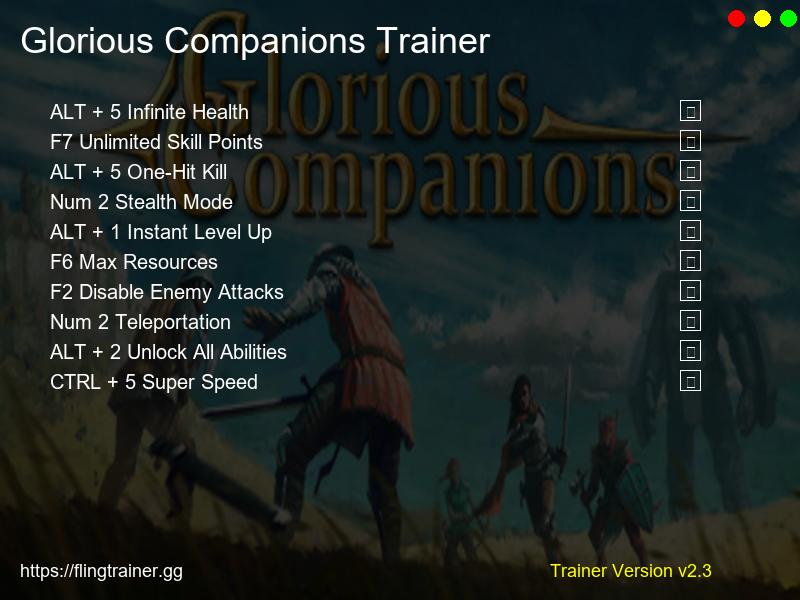 Glorious Companions Trainer Fling
