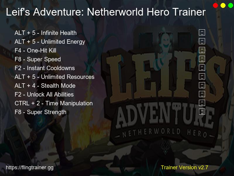 Leif's Adventure: Netherworld Hero Trainer Fling