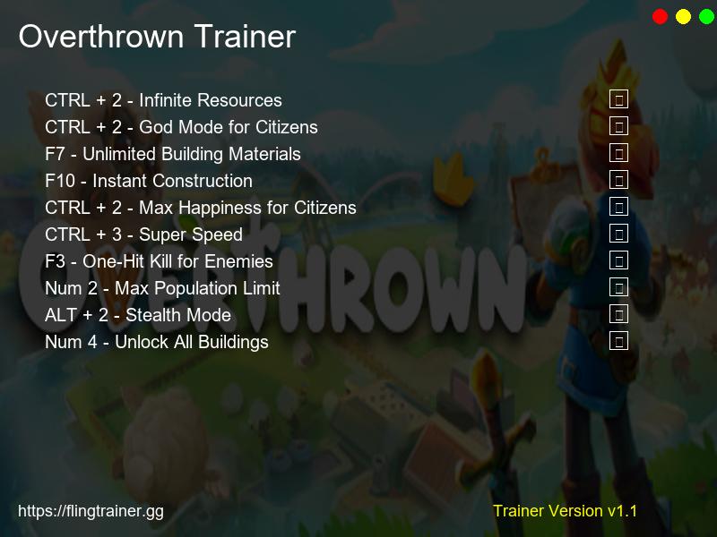 Overthrown Trainer Fling