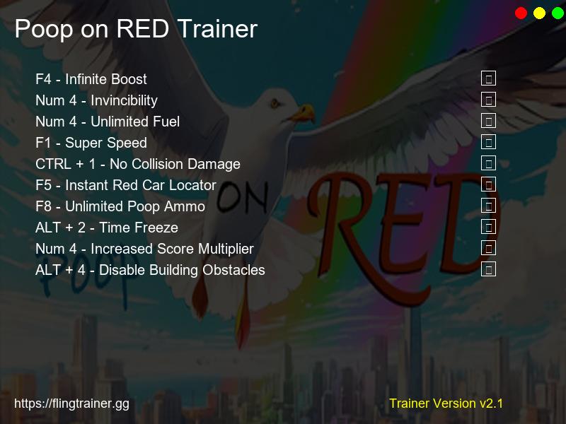 Poop on RED Trainer Fling