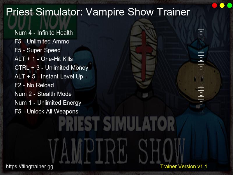 Priest Simulator: Vampire Show Trainer Fling