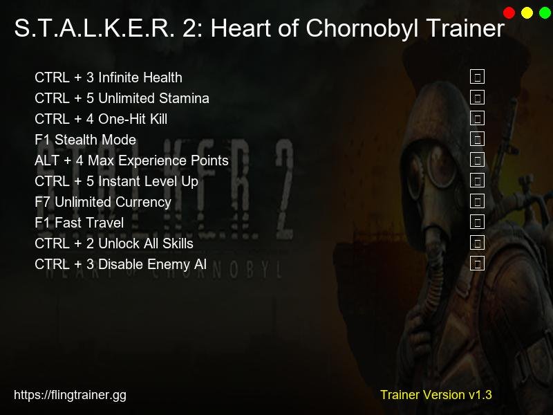 S.T.A.L.K.E.R. 2: Heart of Chornobyl Trainer Fling