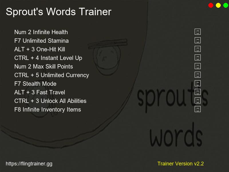 Sprout's Words Trainer Fling