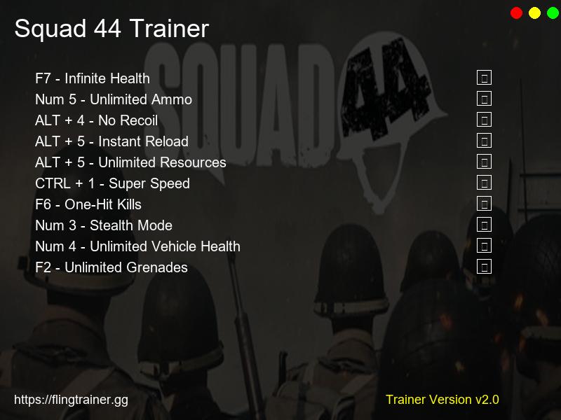 Squad 44 Trainer Fling