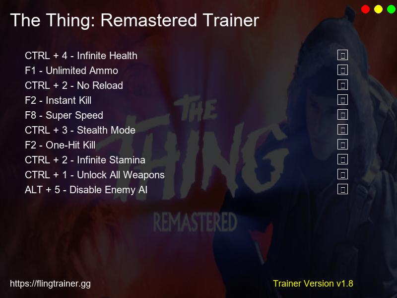 The Thing: Remastered Trainer Fling
