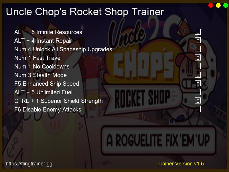 Uncle Chop's Rocket Shop Trainer Fling