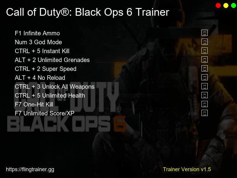 Call of Duty®: Black Ops 6 Trainer Fling