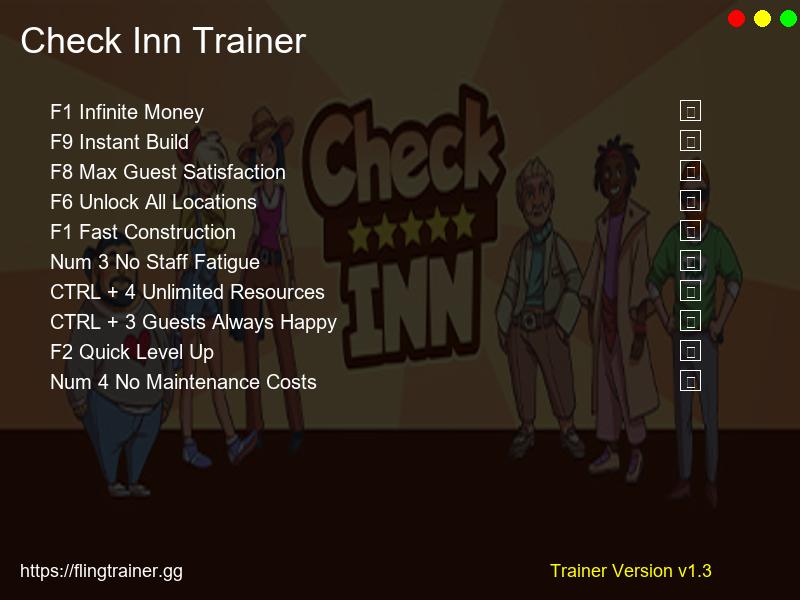 Check Inn Trainer Fling