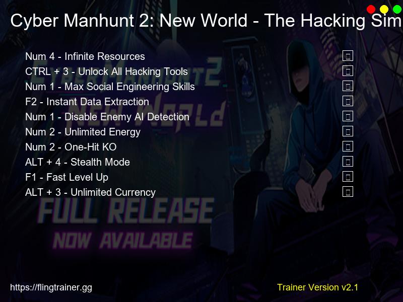 Cyber Manhunt 2: New World - The Hacking Simulator Trainer Fling