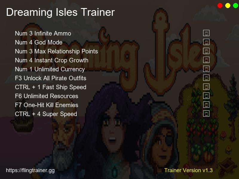 Dreaming Isles Trainer Fling