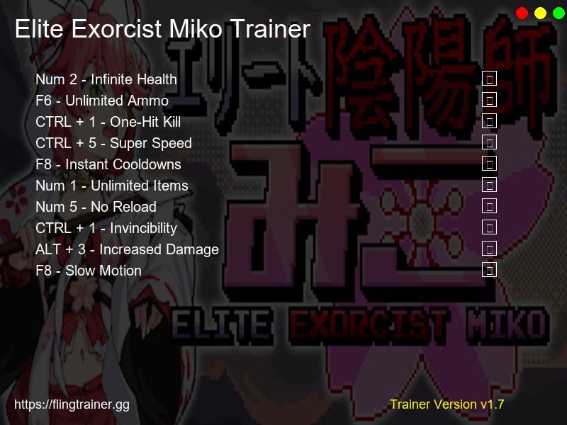 Elite Exorcist Miko Trainer Fling