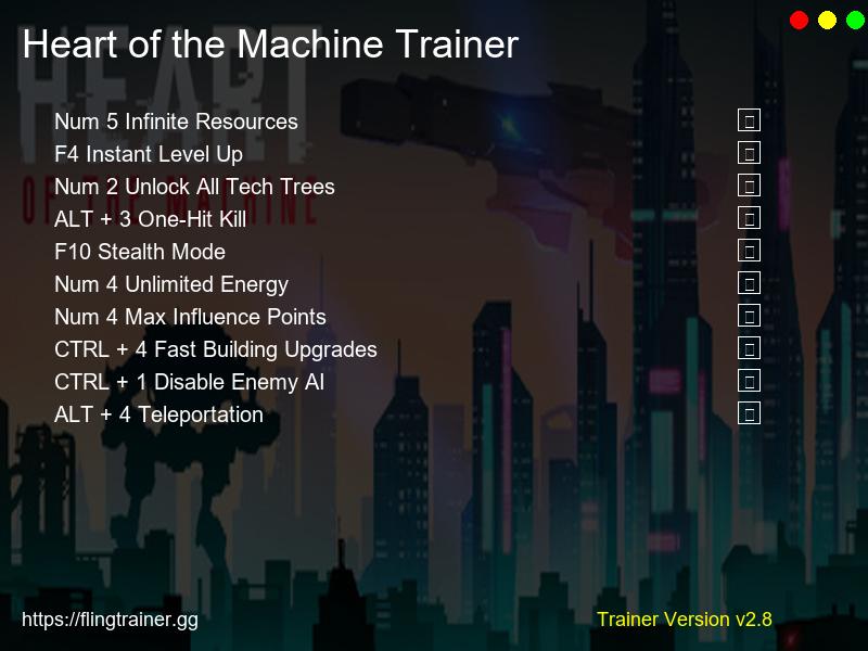 Heart of the Machine Trainer Fling