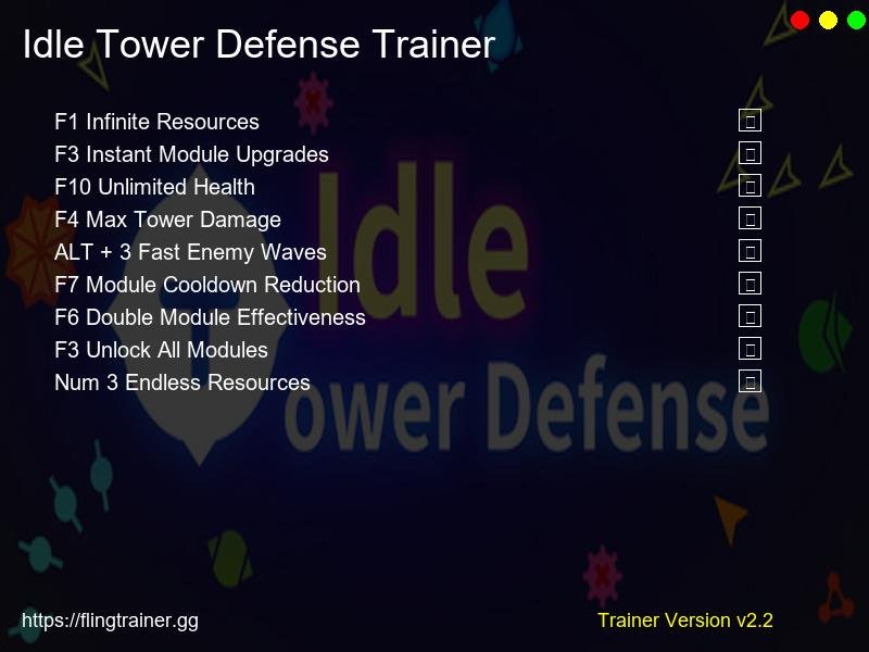 Idle Tower Defense Trainer Fling