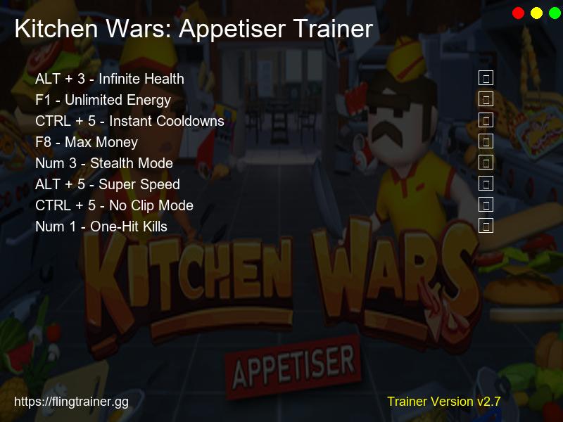 Kitchen Wars: Appetiser Trainer Fling
