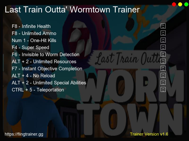 Last Train Outta' Wormtown Trainer Fling