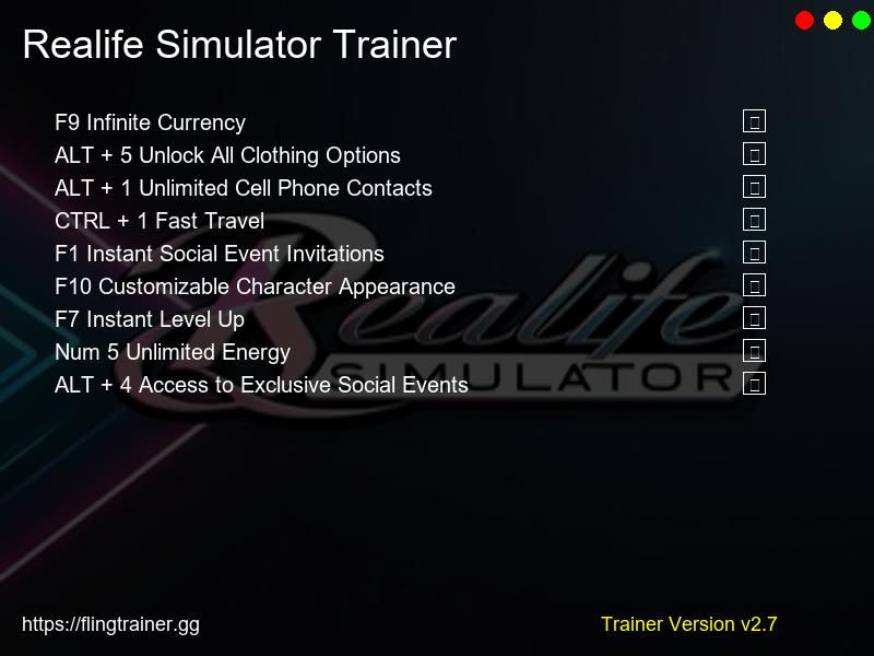 Realife Simulator Trainer Fling