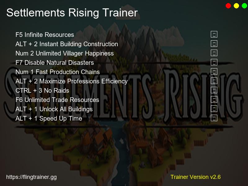 Settlements Rising Trainer Fling