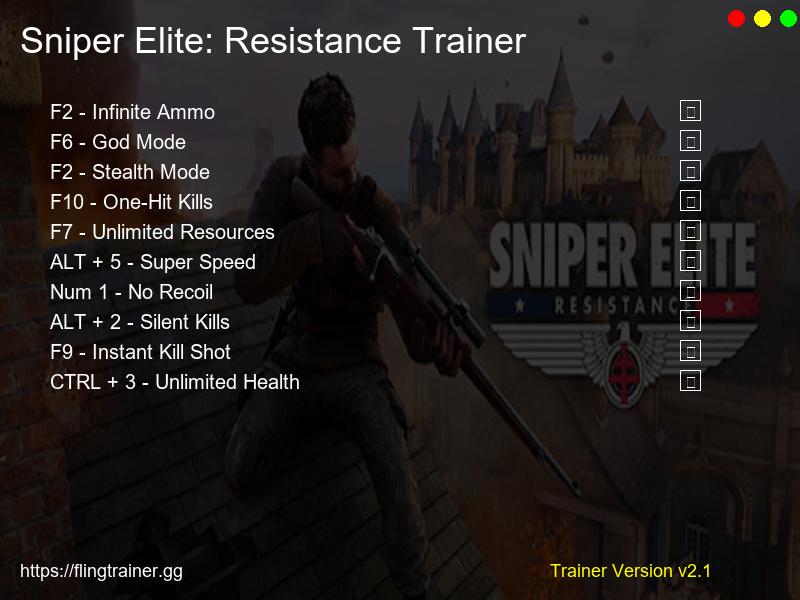 Sniper Elite: Resistance Trainer Fling