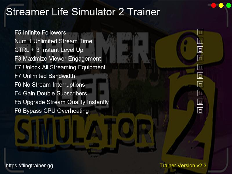 Streamer Life Simulator 2 Trainer Fling
