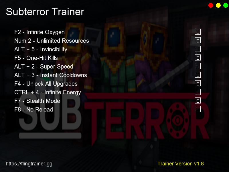 Subterror Trainer Fling