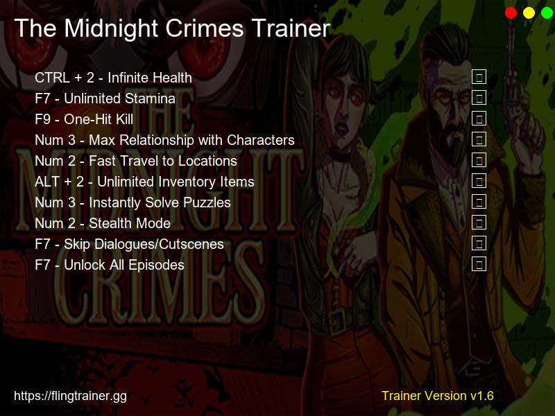 The Midnight Crimes Trainer Fling