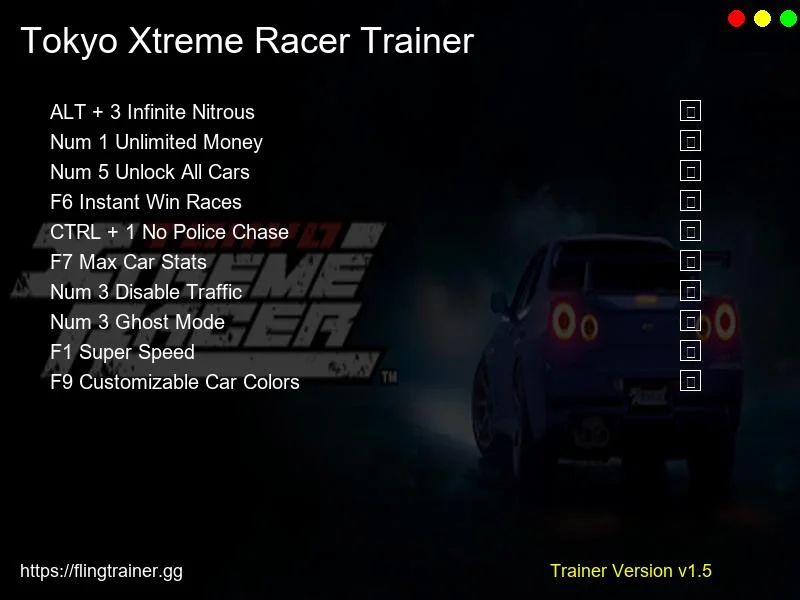 Tokyo Xtreme Racer Trainer Fling