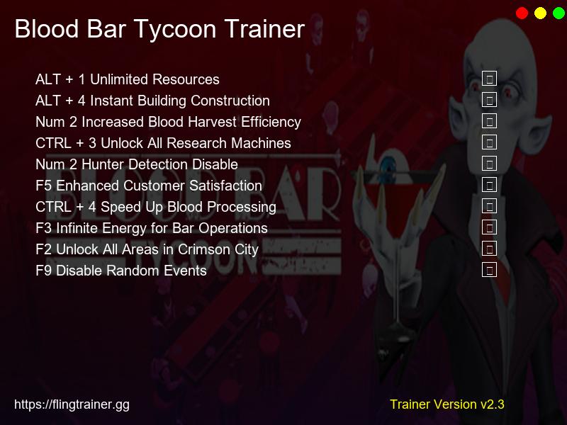 Blood Bar Tycoon Trainer Fling