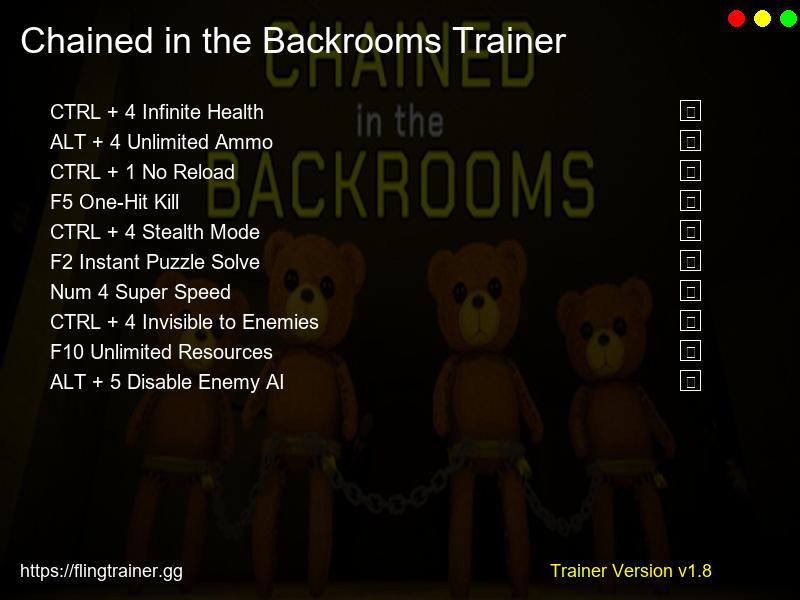 Chained in the Backrooms Trainer Fling