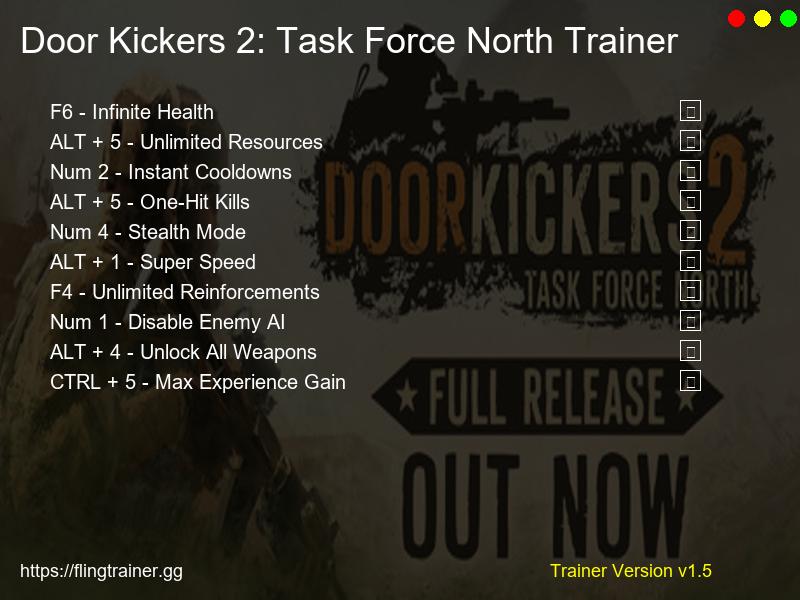 Door Kickers 2: Task Force North Trainer Fling