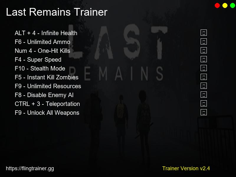 Last Remains Trainer Fling