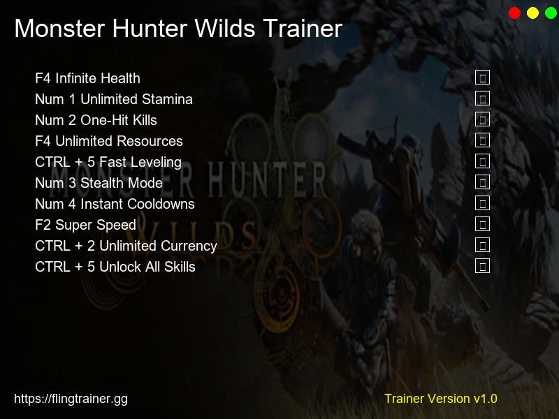 Monster Hunter Wilds Trainer Fling