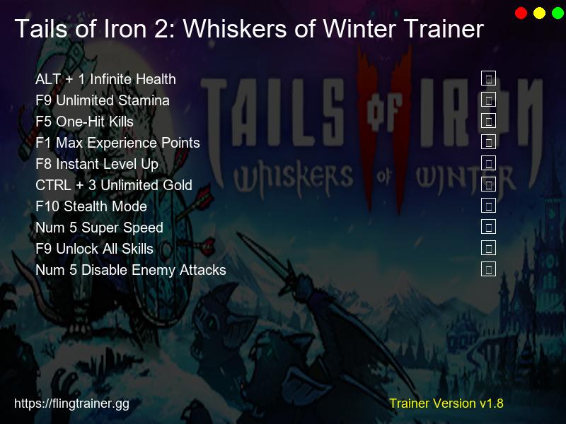 Tails of Iron 2: Whiskers of Winter Trainer Fling
