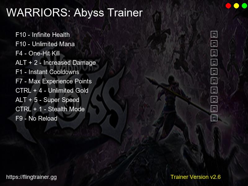 WARRIORS: Abyss Trainer Fling