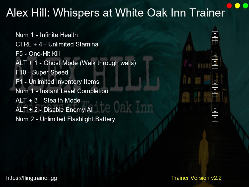 Alex Hill: Whispers at White Oak Inn Trainer Fling