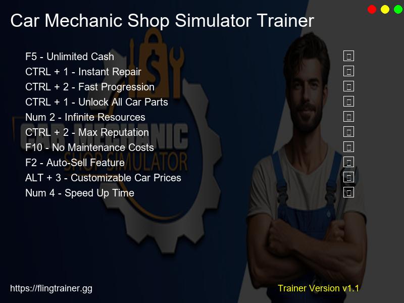 Car Mechanic Shop Simulator Trainer Fling