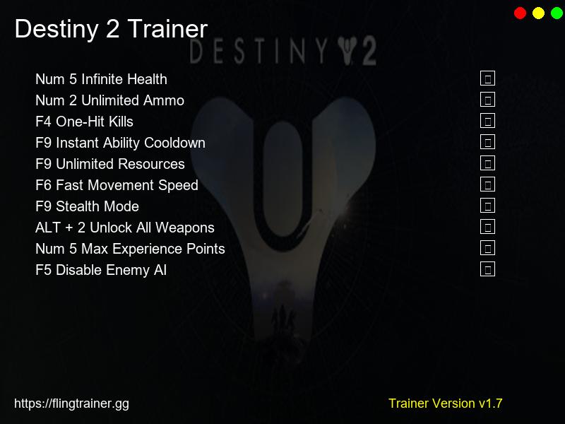 Destiny 2 Trainer Fling