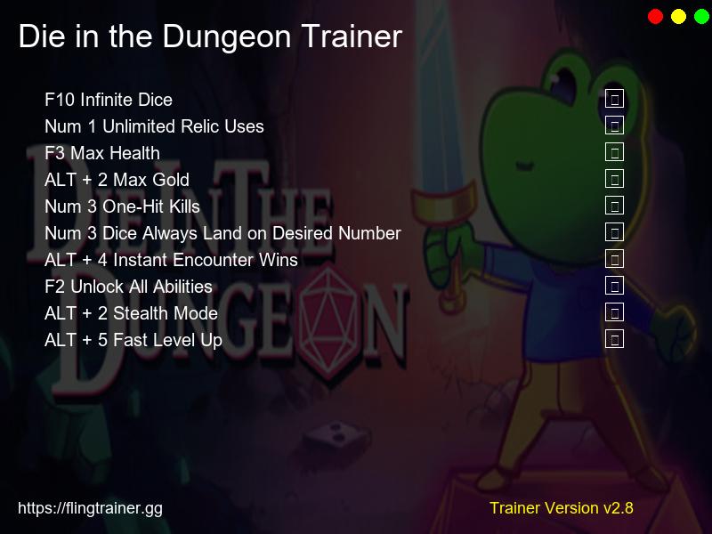 Die in the Dungeon Trainer Fling