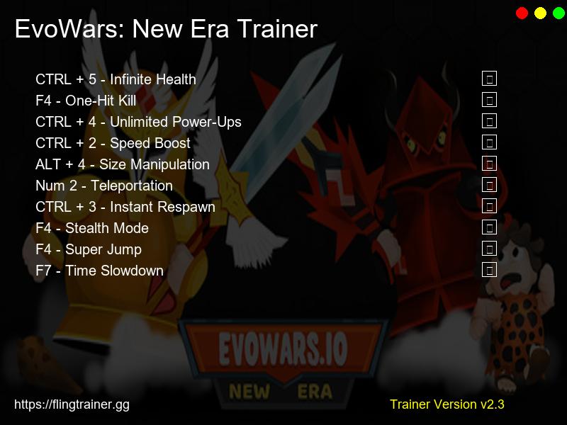 EvoWars: New Era Trainer Fling