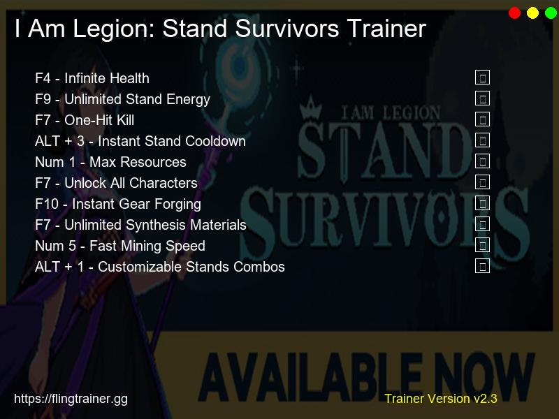I Am Legion: Stand Survivors Trainer Fling