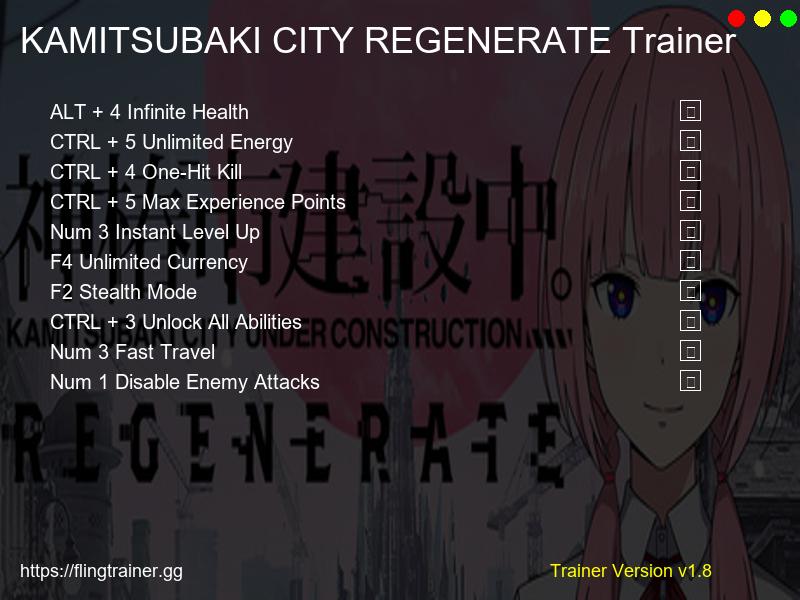 KAMITSUBAKI CITY REGENERATE Trainer Fling
