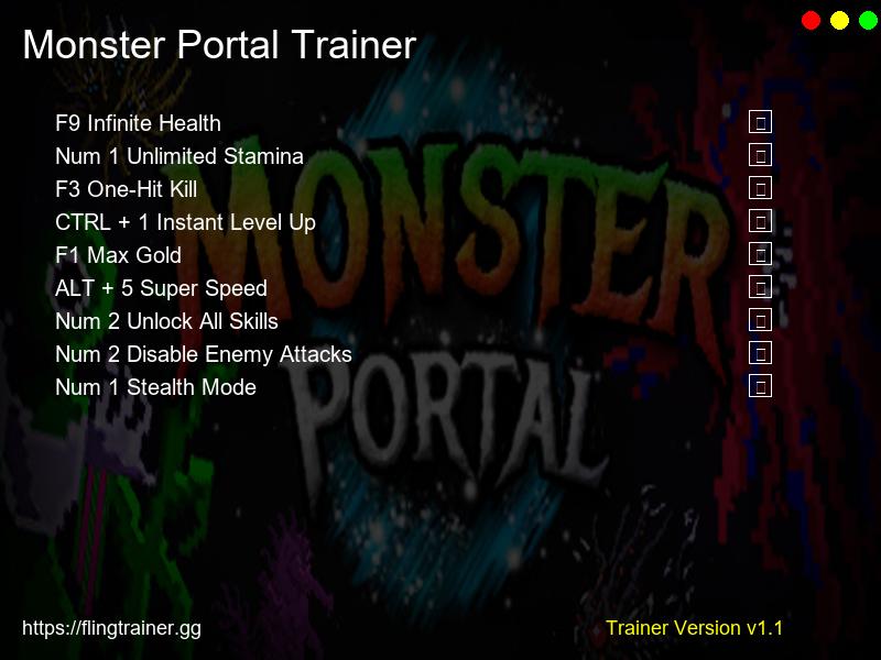Monster Portal Trainer Fling